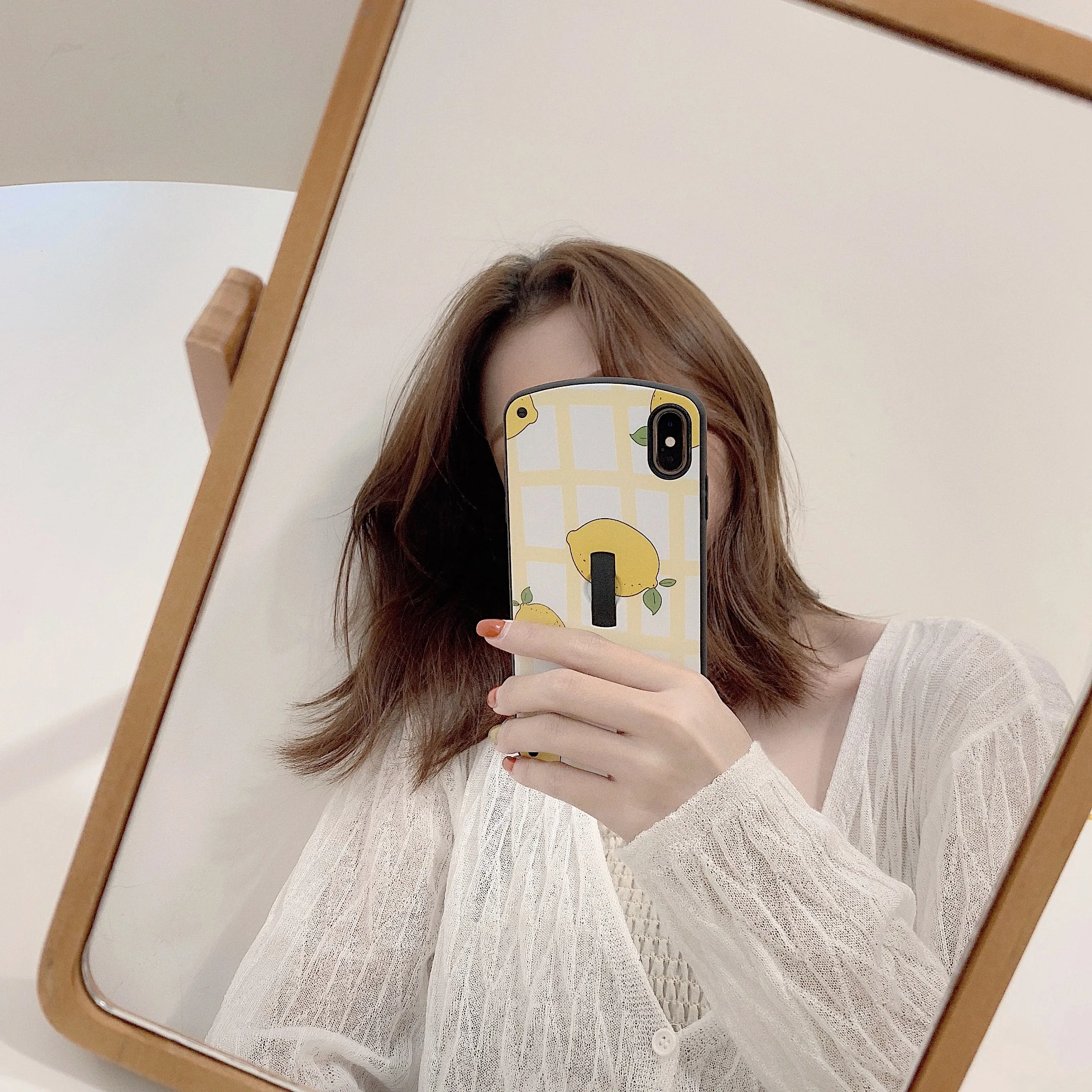 Для iPhone 7 7plus 8 Plus X XS MAX XR фрукты лимон петля кольцо телефонные чехлы Чехол для со