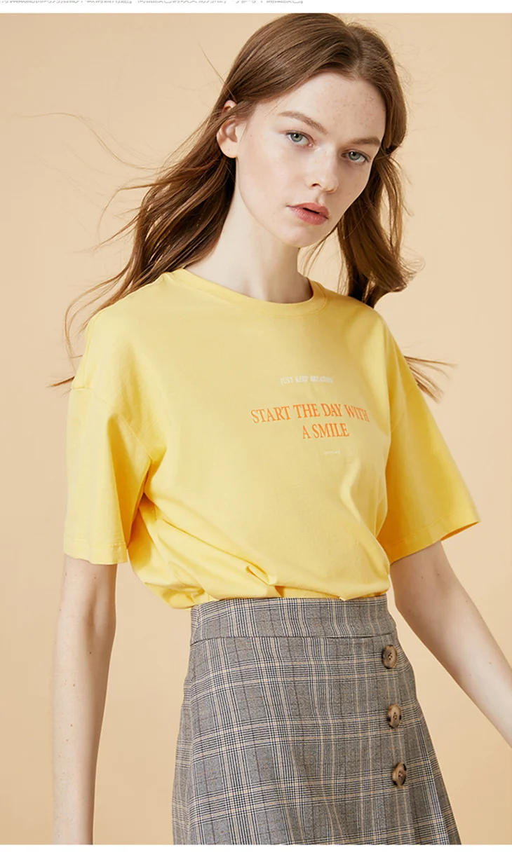 ONLY Women's Letter Print Short-sleeved T-shirt | 120101578