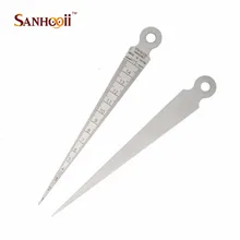 

Stainless Steel 1-15mm Metric Taper Gauge Aperture Scale Wedge Feeler Hole Tools Gadgets ZM56