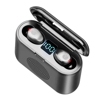 

Wosenglo TWS F9 Wireless Headphones Touch or Button Control LED Display 5.0 Bluetooth Earphone with 2200mAh Charging Box