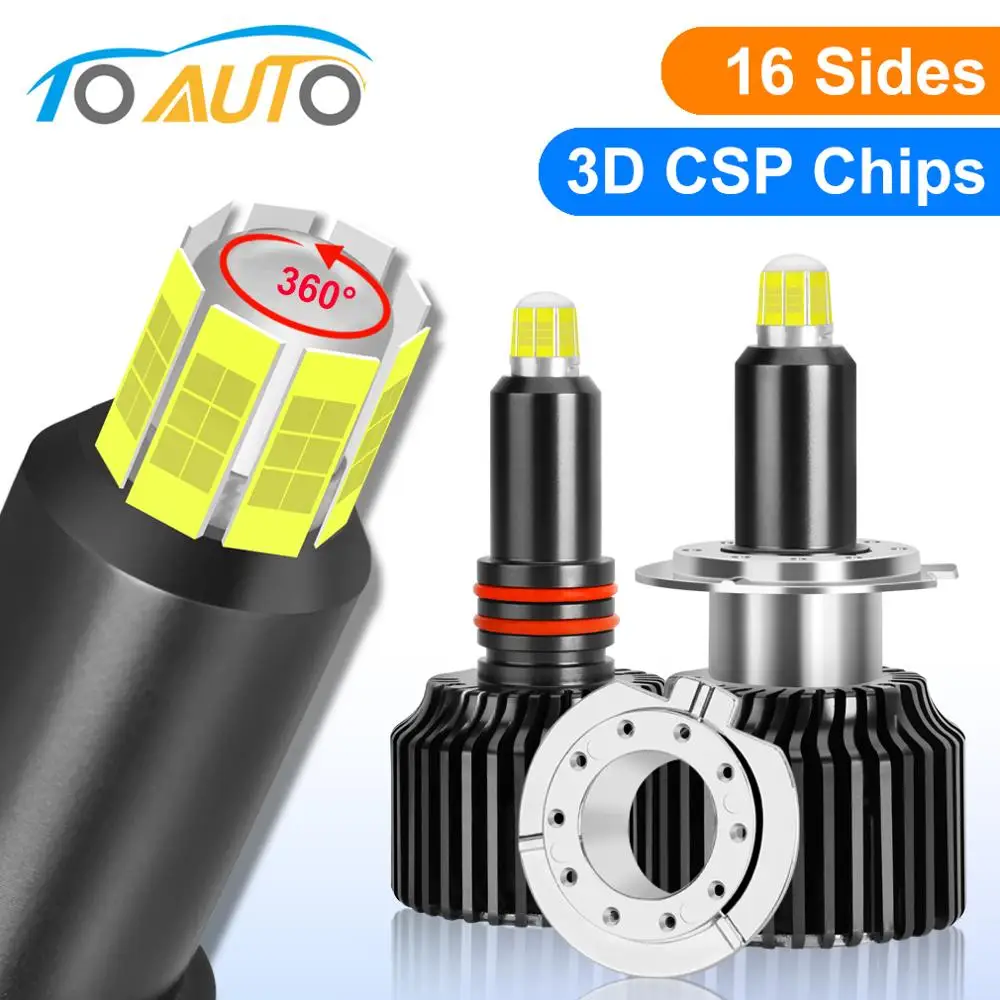Comprar 2 uds 48 Chips 3D LED 360 grado H1 H7 H8 H11 HB3 9005 HB4 9006 LED bombillas de faros Error Canbus gratuito 18000LM de la cabeza de la lámpara 12V