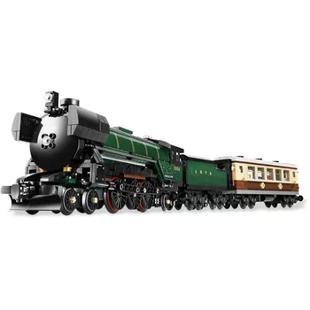 

21005 1085Pcs Compatible Lepining Technic Series Emerald Night Train Model Building Kit Block Bricks Toys Clone 10194 10219