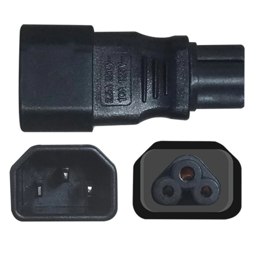 IEC320 C13 C14 to C6 C5 Convert Power Connector UPS PDU APC Male to Female Power Plug Adapter Socket for Laptop PC 10A Black plug adapter,electrical socket,power socket,power plug adapter