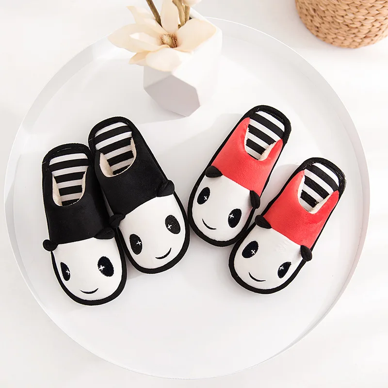 

Women Slippers Winter Slip On Short Plush Warm Cartoon Animation Panda Ladies Slippers Female Indoor Home Flat Comfortable Shoes