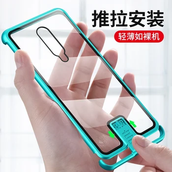 

Beyour Tempered Glass Cover for Oneplus 7 Pro Case In Fitted Cases Shockproof Metal Bumper Coque For Oneplus 6T Cellphone Shell