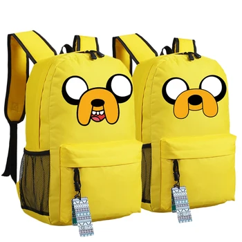 

Anime Adventure Time Jake School Book Bags for Teenagers Canvas Backpacks Mochila Feminina Laptop