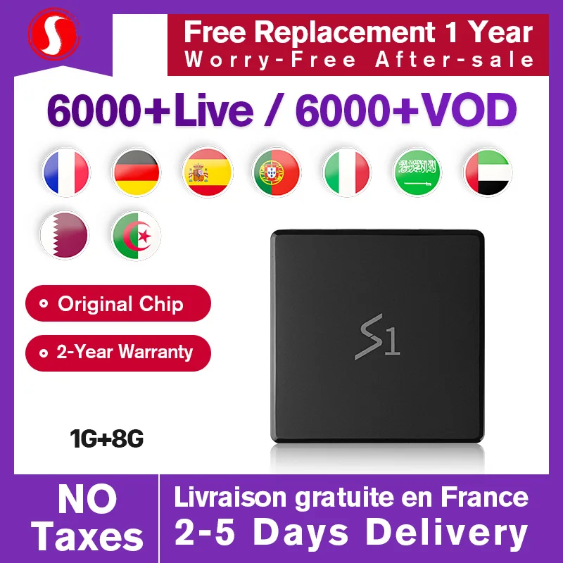 Android 8,1 IP tv Франция арабский tv Box Leadcool S1 RK3229 поддержка H.265 декодер SANSAT IP tv итальянская подписка такая же как X96 Mini