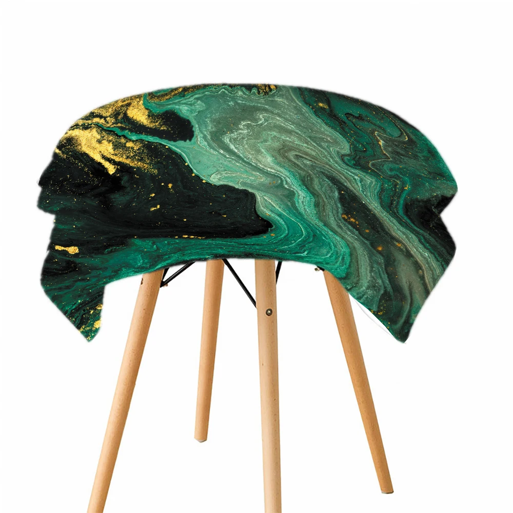 Marble Tablecloth Waterproof Dinner Table Cloth 3D Abstract Art Kitchen