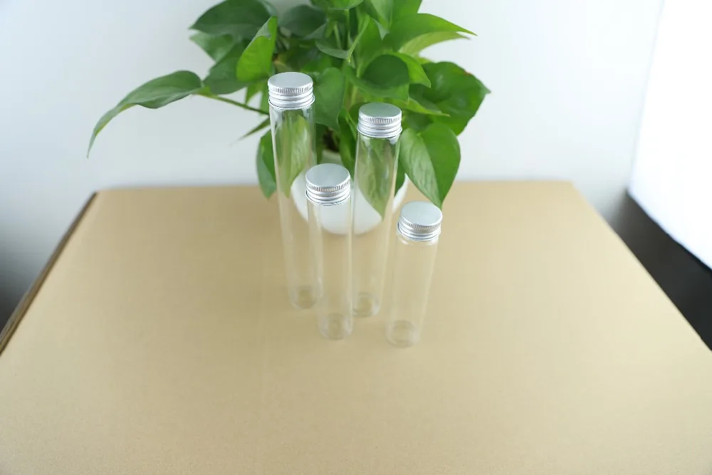 12PCSlot 60ml80ml100ml110ml Glass Bottles Aluminum Cap Cute Jar Vials DIY Craft Container Transparent Perfume Bottles (3)