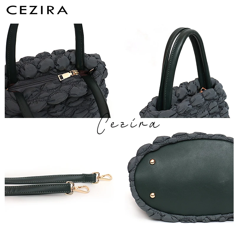 CEZIRA, маленькие милые сумки для девочек, фирменный дизайн, нейлоновая сумка с рисунком, с верхней ручкой, женская сумка из искусственной кожи, милая сумка через плечо