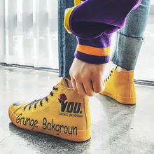 Парусиновая Мужская обувь для ходьбы на шнуровке летние дышащие мужские кроссовки на плоской подошве желтого, черного и белого цвета беговые кроссовки ayakkabi erkek MA-165