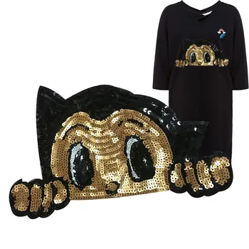 

Big size Embroidered Sew Patches Clothes Sewing child Clothing DIY Motif Applique Sticker Sequins handmade patch