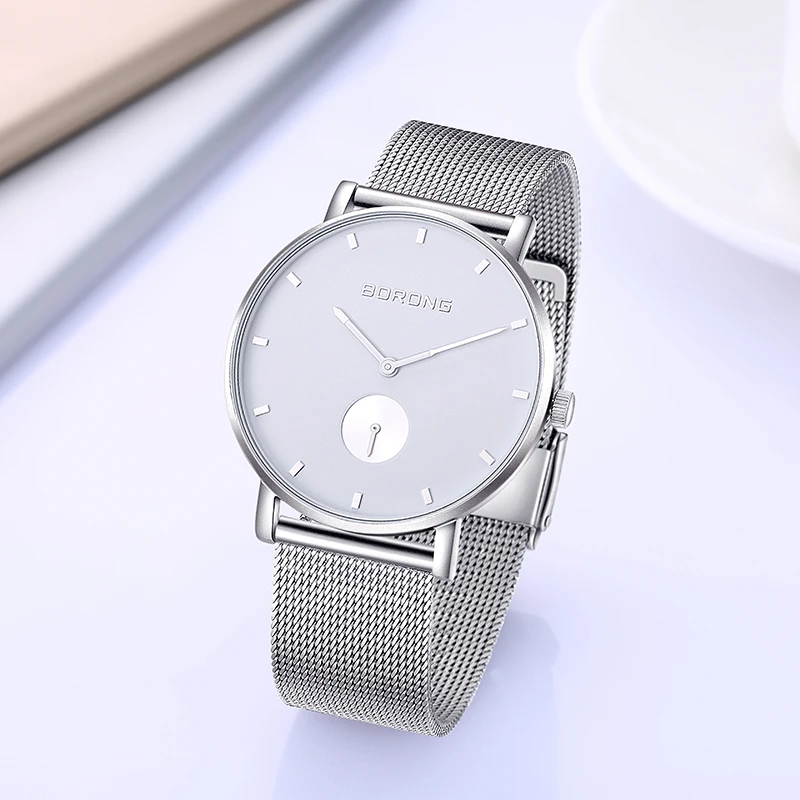 Мужские часы 40 мм из нержавеющей стали быстросъемные водонепроницаемые японские