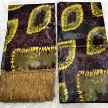 Парча Facquard ткань Базен Riche ткань Базен кружевной материал для африканских женщин нигерийские кружевные ткани высокого качества 5+ 2 ярдов