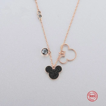 

2020 New Fashion Charm Sterling Silver Original 1:1 Copy, Cute Mouse Fun Full Necklace Female Luxury Jewelry Gifts