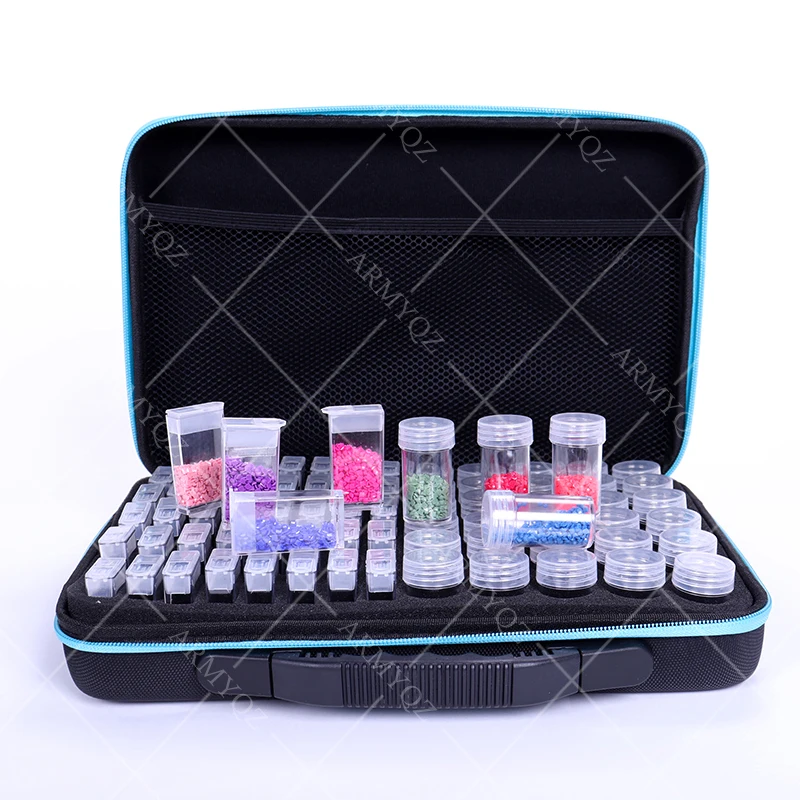 

70 Bottles Large Capacity Diamond Painting Storage Box Rhinestones Container Embroidery Tools for Painting Decoration