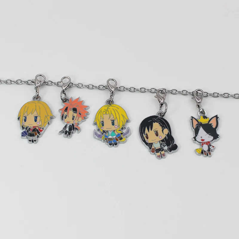 Игра Final Fantasy брелок Moogle Tidus кактус дирижер Chocobo милый забавный мультфильм металлический брелок Подвеска ювелирные аксессуары