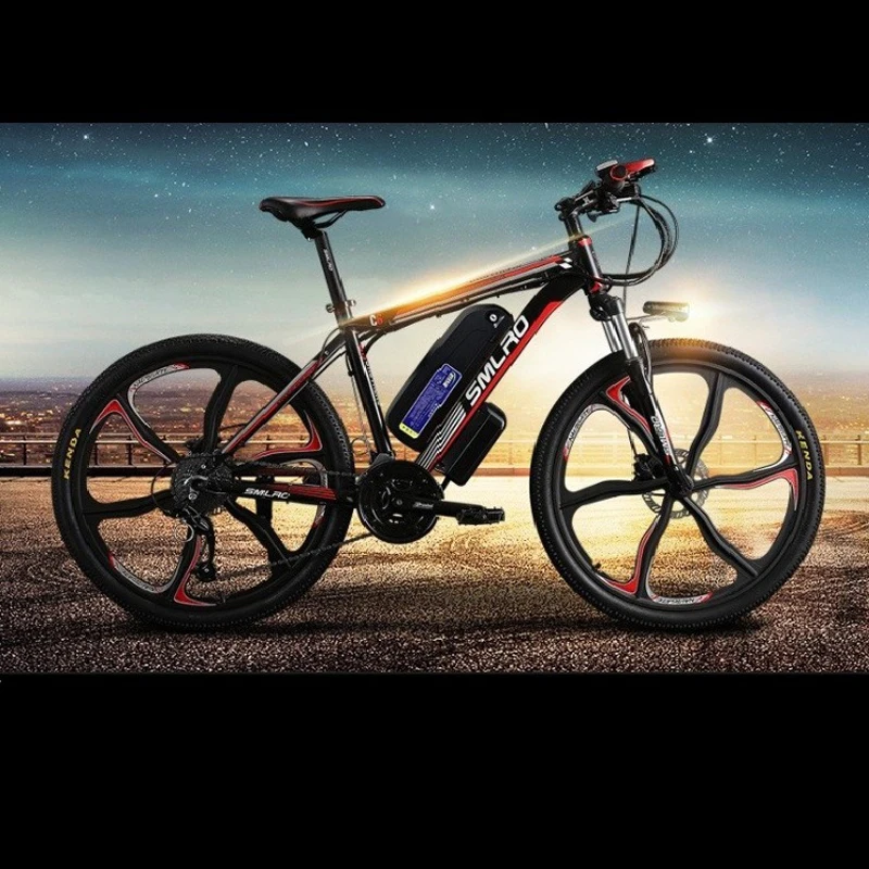 Electric Lithium Smlro Mountain Motor-driven Bicycle Battery Fat Bike 26 Inch 48v 10ah 500w 27 Speed Bicicleta Electrica Qicycle