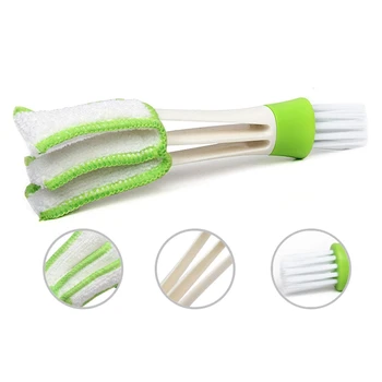 

Car Air Outlet Cleaning Brush Double Head Microfiber Cloth Dust Remove Tool for Cleaning Auto Car Interior Keyboard Brush