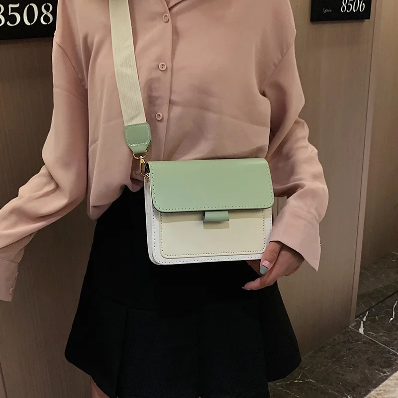 

Non-mainstream Bag Western Style Bag WOMEN'S Bag 2019 New Style Korean-style Versatile Shoulder Bag Summer Textured Square Sling