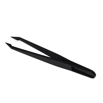 

10PCS Black Plastic Anti-static Heat-resist Acid-resist Tweezer Tweezers Lot Eyelash Elbow Beauty Tools