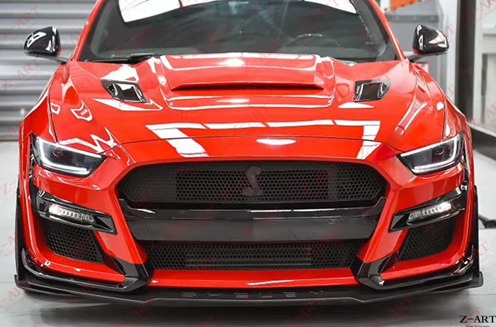 Z-ART GT500 передний бампер для Ford Mustang модифицированный Комплект кузова Ford Mustang Комплект кузова GT500 Комплект кузова для Mustang