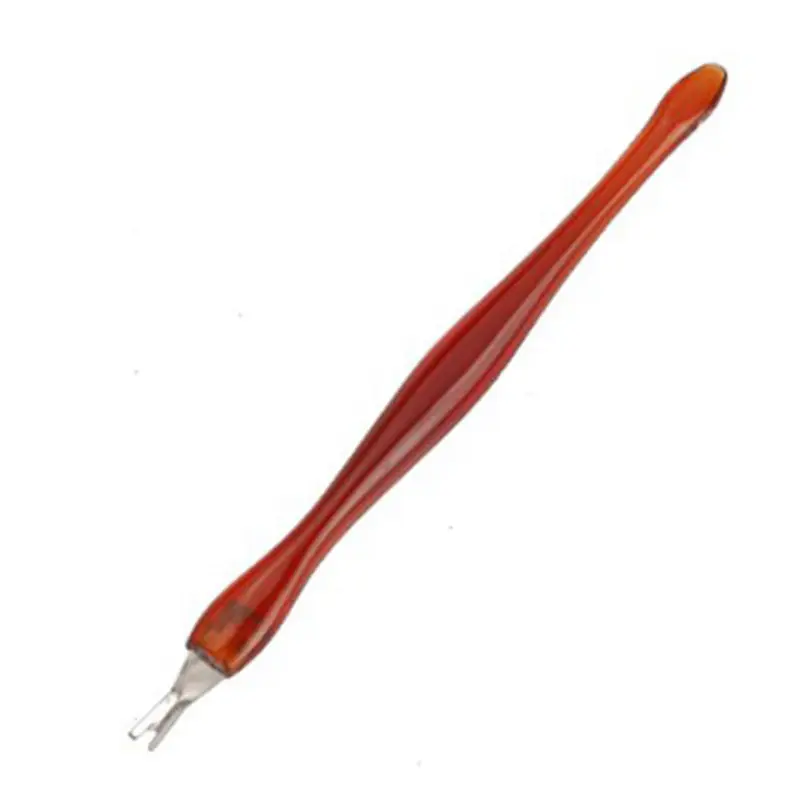 

Manicure Nail Art Cuticle Pusher Trimmer Nail Tips Care Skin Remover Tool - Brown