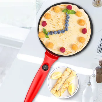

hot sale Omelet Pans Electric Round Non-Stick Pancake Maker Crepe Machine Frying Pan Pizza Baking Tools Making Pancake EU Plug