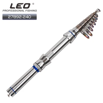 

LEO Mini Metal Fishing Rods High-quality Carbon Material Long-range Sea Fishing Rods Ultra Short Shrink Hand Pole Fishing Tackle
