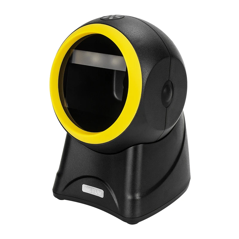 NETUM Portable USB Wired Laser 1D Bar Code Reader 1D 2D Desktop Barcode Scanner With Automatic Sensing Scanning Omnidirectional