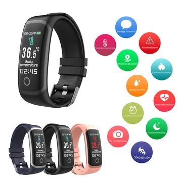 

T4 Smart Watch Temperature Measurement Bracelet Health Monitor Immunity Monitoring 0.96 inches USB Smart bracelet smart bands