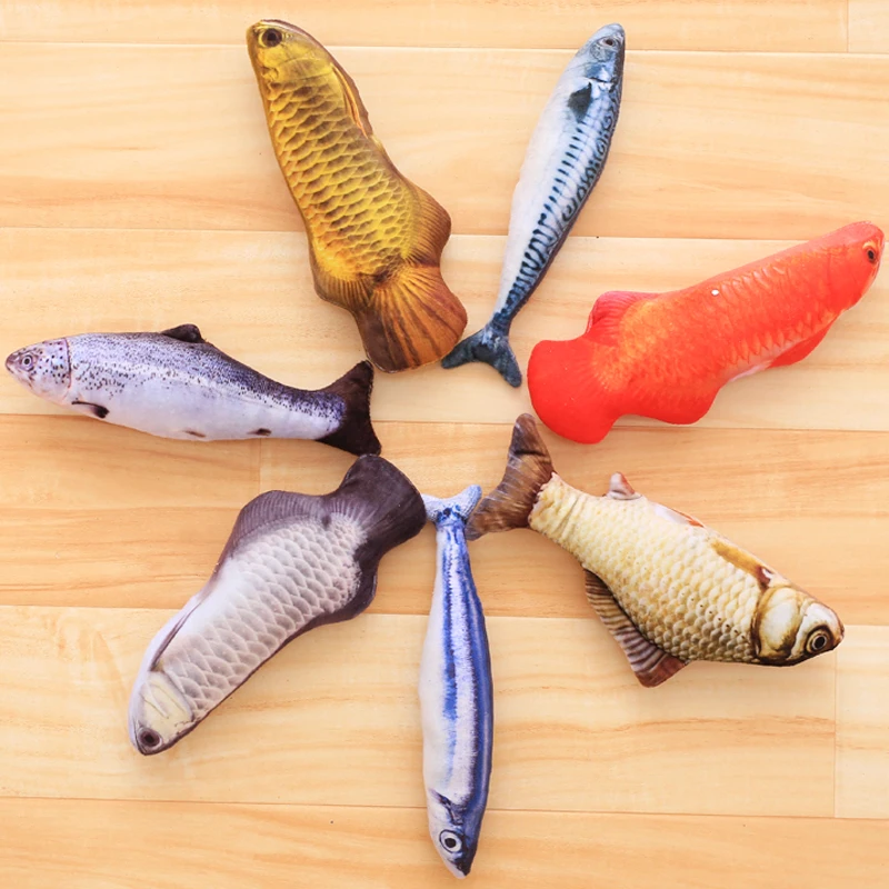 Игрушки для кошек имитация рыбы товары домашних животных плюшевая кошачья мята