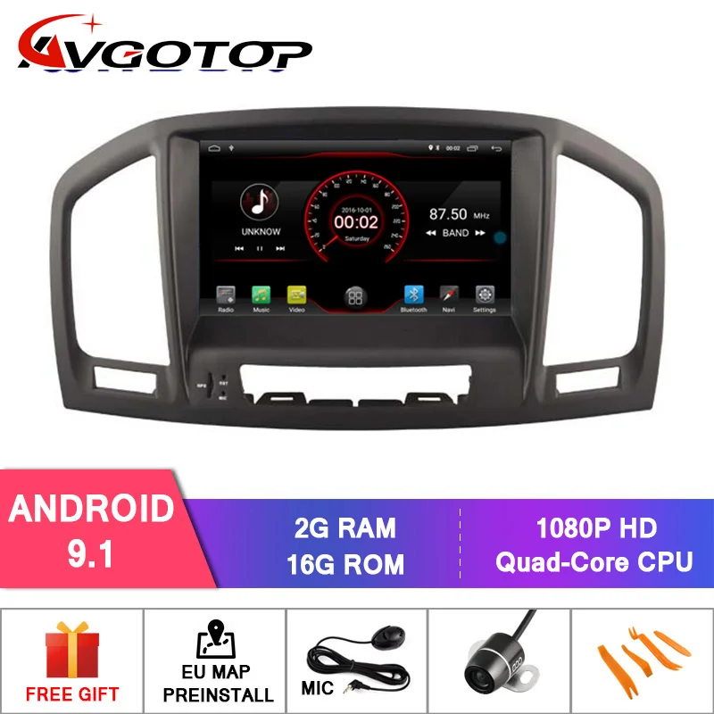

AVGOTOP Android 9 Car Radio GPS for OPEL INSIGNIA 2008 2009 2010 2011 Wifi Vehicle Navigation Multimedia