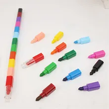 6 шт. Сменные мелки пастельные креативные цветные карандаши граффити ручка для рисования детей милые канцелярские товары для рукоделия 12 цветов