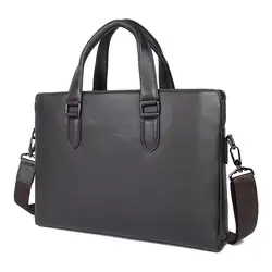 Мужская сумка из натуральной кожи, Классические мужские портфели, сумка для ноутбука, уникальный дизайн, деловая сумка 7410-