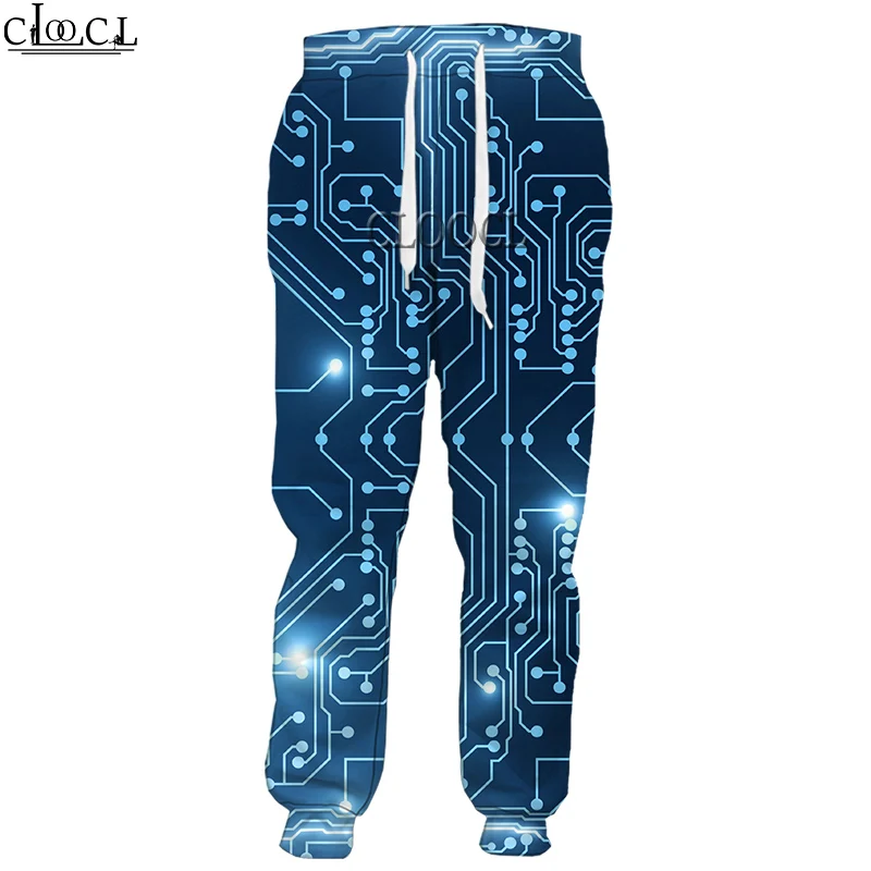 

HX Electronic Chip 2020 Fashion Casual 3D Print Men Women Pants Unisex Hip Hop Trousers Funny All-match Harajuku Sweatpants