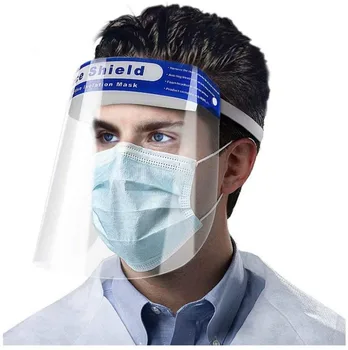 

10Pcs Safety Face Shield Adjustable Full Face Protective Visor Eye Protection Anti Drool Splash-Proof Facial Cover Mask