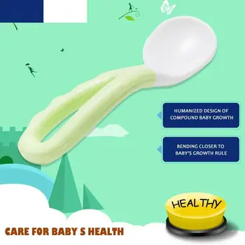 

Baby Training Spoon Wide Scope of Application Learning Eating Food Spoons Lightweight and Delicate Anti-scalding Tableware