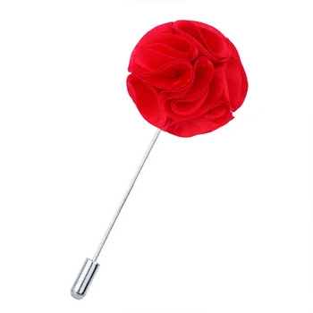

Cloth Art Lapel Pin Rose Bow Brooch Jewelry High-end Korean Luxury Corsage Fabric Fluffy Flower Brooches Badge Men Accessories