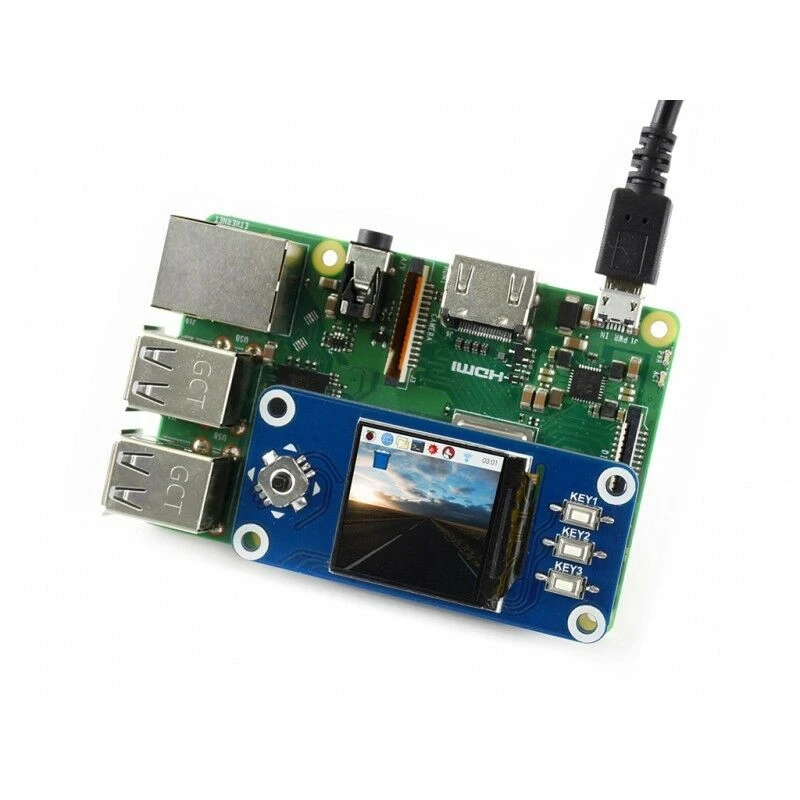 Waveshare 1,3 дюймовый ips ЖК-дисплей шляпа для Raspberry Pi Zero/Zero с Zero WH/2B/3B/3B +/4B, 240X240 пикселей, SPI интерфейс Waveshare 1,3 дюймовый ips ЖК-дисплей шляпа для Raspberry Pi Zero/Zero с Zero WH/2B/3B/3B +/4B, 240X240 пикселей, SPI интерфейс