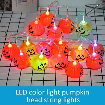 

10 LED Pumpkin String Fairy Lights Lantern Party Home Props Halloween Decoration Battery Operated Light Festival Decoration