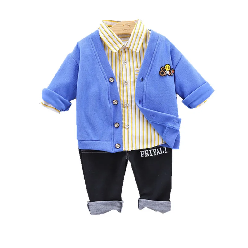 

Spring Autumn Children Cotton Out Clothes Baby Boys T Shirts Sweater Coat Pants 3Pcs/sets Infant Kids Fashion Toddler Tracksuits