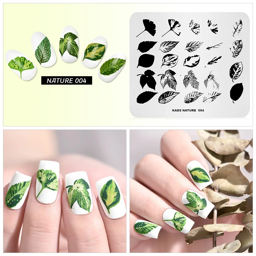 45 дизайнов штамповки шаблон ногтей пластины для штамповки природы серии изображения ногтей штампы маникюрные штампы трафареты печати
