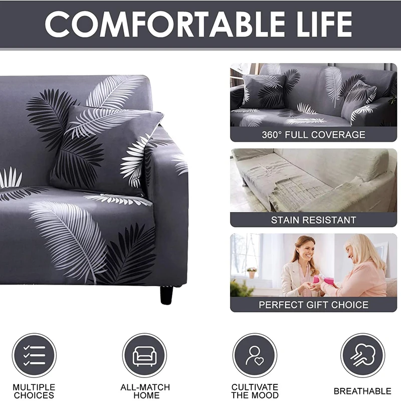 floral stretch sofa cover couch cover slipcovers armchair corner sofa cover chaselong protector for pets and kids fully wrap 5