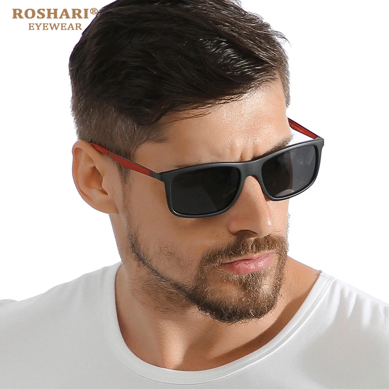 ROSHARI поляризованные солнцезащитные очки TR90 модные ретро солнцезащитные очки для мужчин и женщин