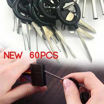 

60PCS Car Accessories Stainless Steel 301 Car Terminal Removal Tool Kit Wire Connector Pin Release Extractor Puller