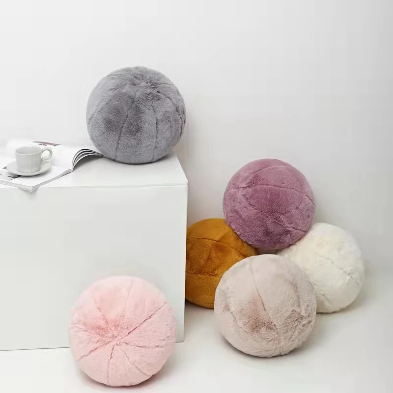 Plush Ball Pillow Nordic Style Soft Stuffed Plush Toy Room Decoration Doll Sofa Cushion Baby Kids Friend Birthday Gift plush toys chair cushion