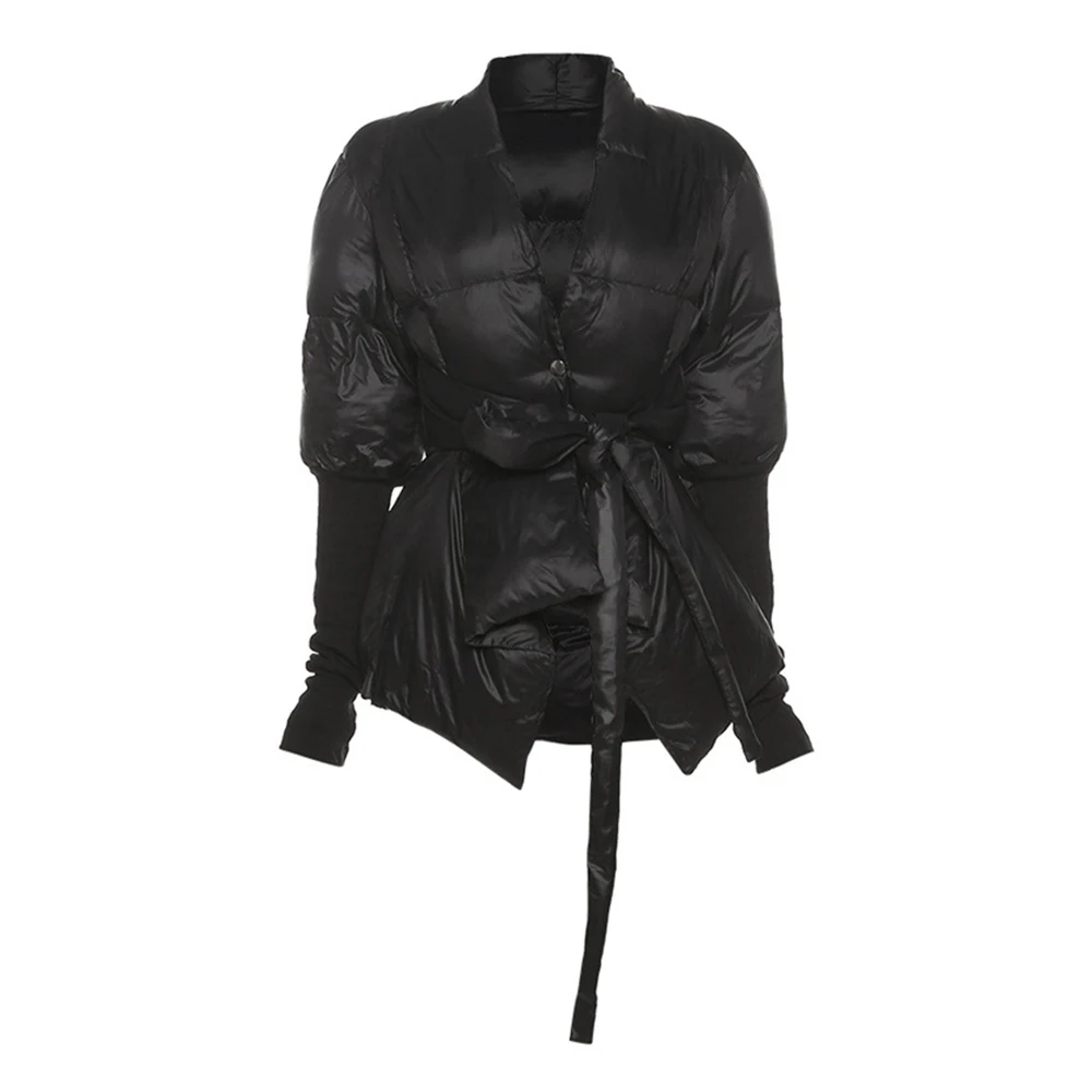 Twotwinstyle Black Winter Coat For 