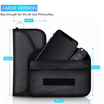 Signal Blocking Bag Cover Signal Blocker Case Faraday Cage Pouch For Keyless Car Keys Radiation Protection Cell Phone 4