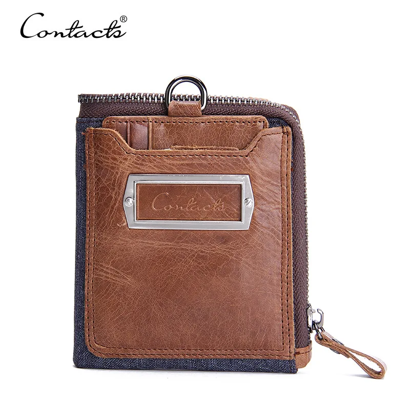 

Black Angel New Fashion Leather Men's Wallet Short Crazy Horse Leather Vertical Wallet Multi-function Card Bag
